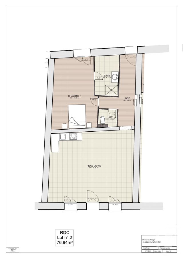 Appartement T2 à vendre - 2 pièces - 77.0 m2 - ECOLE VALENTIN - 25 - FRANCHE-COMTE - Century 21 Avenir Immobilier